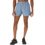 Asics 5in pantalones cortos ligeros para hombre azul acero