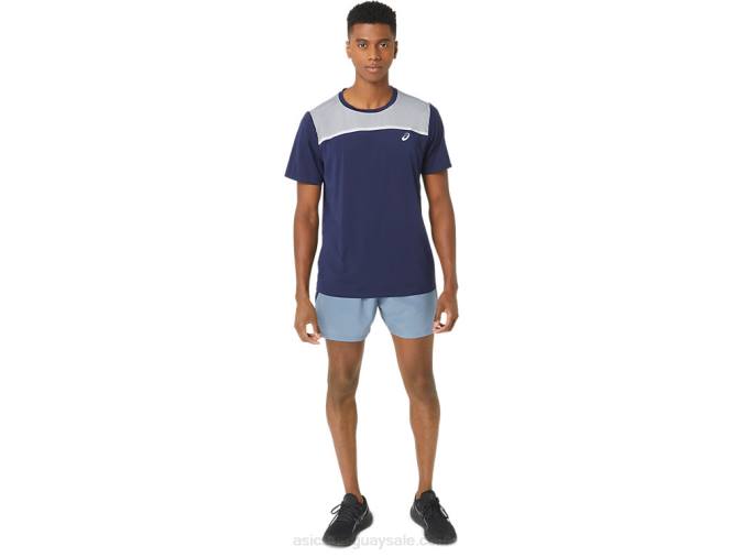 Asics 5in pantalones cortos ligeros para hombre azul acero - Image 3