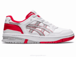 Asics blanco y rojo clásico zapatillas deportivas ex89 2LVJ149