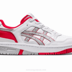 Asics blanco y rojo clásico zapatillas deportivas ex89 2LVJ149