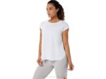 Asics blusa corta con abertura mujer blanco brillante - Image 3