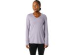 Asics Blusa Larga Jaspeada Mujer Brezo Violeta Anochecer