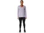 Asics Blusa Larga Jaspeada Mujer Brezo Violeta Anochecer - Image 4
