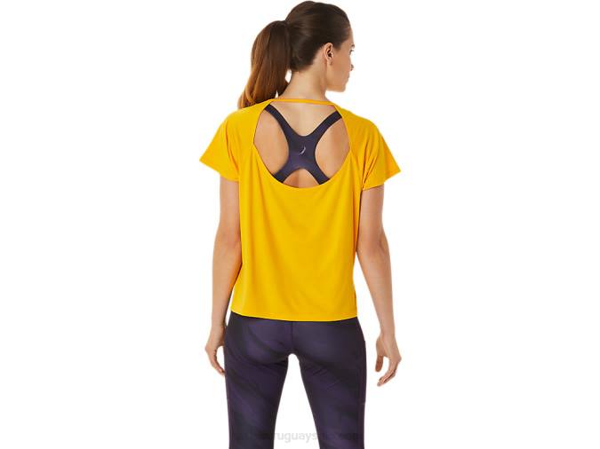 Asics blusa mujer girasol con abertura lateral y manga corta - Image 2