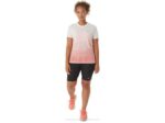 Asics blusa sin costuras manga corta mujer crema papaya actividades deportivas - Image 5