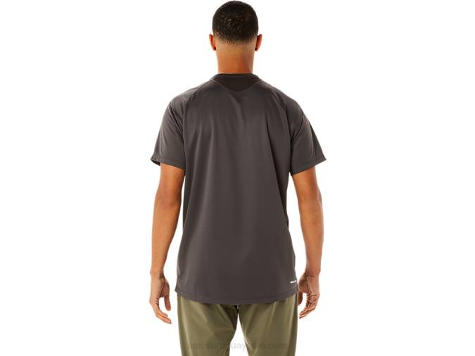 Asics camiseta activa de manga corta gris obsidiana para hombre - Image 2