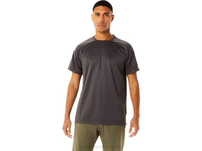 Asics camiseta activa de manga corta gris obsidiana para hombre - Image 1