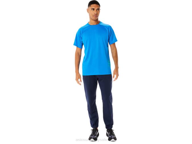 Asics camiseta activa de manga corta hombre azul eléctrico - Image 4
