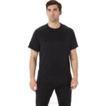 Asics camiseta activa de manga corta para hombre negro rendimiento