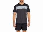 Asics camiseta corta carrera hombre gris grafito negro alto rendimiento