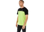 Asics Camiseta Corta Carrera Hombre Negro Peligro Verde Rendimiento - Image 3