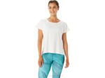 Asics camiseta corta con abertura lateral mujer crema