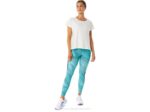 Asics camiseta corta con abertura lateral mujer crema - Image 4