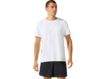Asics camiseta corta con bolsillo parche hombre blanco brillante