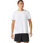 Asics camiseta corta con bolsillo parche hombre blanco brillante