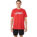 Asics camiseta corta destacada brezo rojo clásico