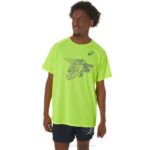 Asics camiseta corta estampada zapatos hombre amarillo seguridad