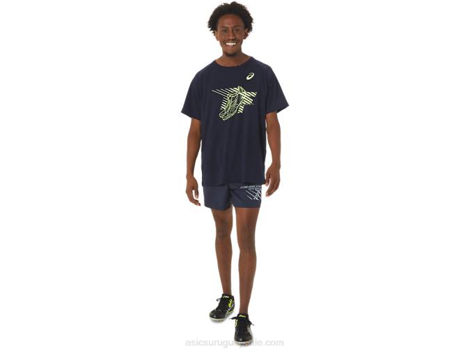 Asics camiseta corta estampado zapatos medianoche para hombre - Image 5
