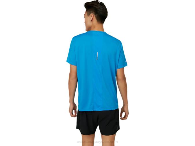 Asics camiseta corta hombre lite-show azul eléctrico rendimiento - Image 2