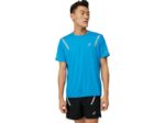 Asics camiseta corta hombre lite-show azul eléctrico rendimiento