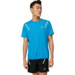Asics camiseta corta hombre lite-show azul eléctrico rendimiento