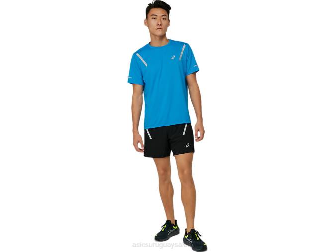 Asics camiseta corta hombre lite-show azul eléctrico rendimiento - Image 4