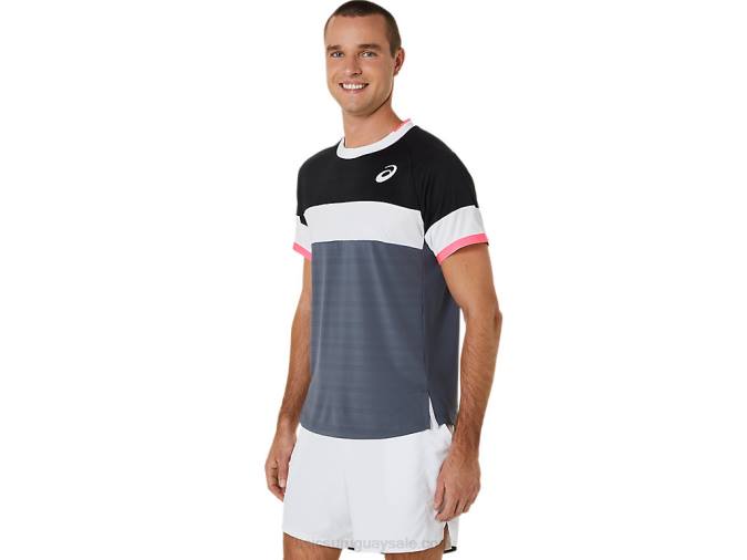 Asics camiseta corta hombre negro rendimiento gris 2LVJ454 - Image 3