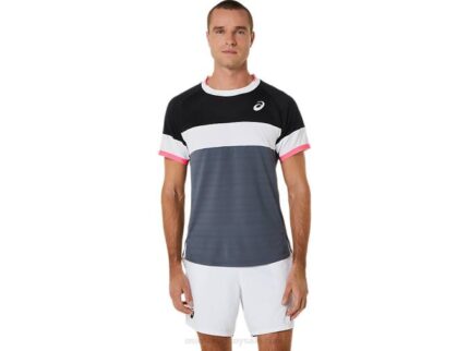 Asics camiseta corta hombre negro rendimiento gris 2LVJ454