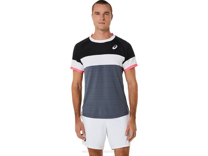 asics_camiseta_corta_hombre_negro_rendimiento_gris_2lvj454.jpg Asics camiseta corta hombre negro rendimiento gris 2LVJ454 - Image 1
