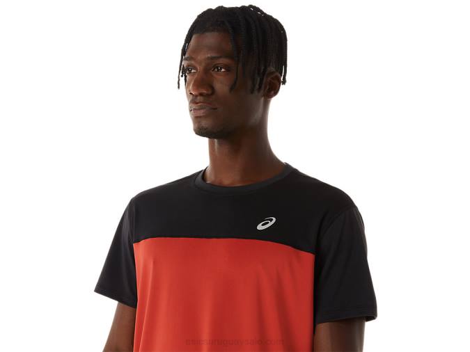 Asics camiseta corta hombre rendimiento negro latte especiado - Image 4
