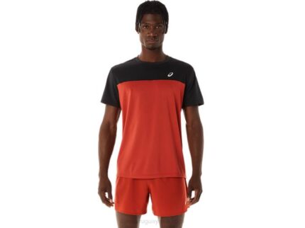 Asics camiseta corta hombre rendimiento negro latte especiado