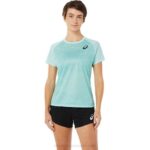 Asics camiseta corta ligera mujer azul claro para deporte