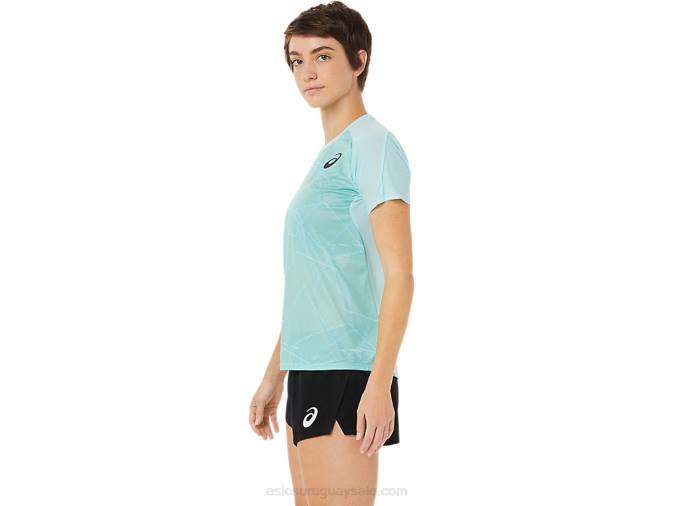 Asics camiseta corta ligera mujer azul claro para deporte - Image 3