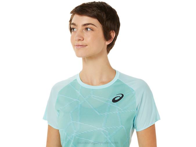 Asics camiseta corta ligera mujer azul claro para deporte - Image 4