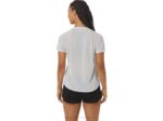 Asics camiseta corta ligera mujer gris glaciar rojo eléctrico - Image 2