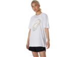 Asics camiseta corta logo estampado blanca brillante
