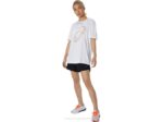 Asics camiseta corta logo estampado blanca brillante - Image 4