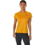 Asics camiseta corta logo fujitrail mujer arena