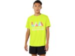 Asics camiseta corta maratón hombres amarillo seguridad