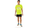 Asics camiseta corta maratón hombres amarillo seguridad - Image 4