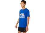 Asics camiseta corta maratón hombres azul rendimiento - Image 3