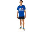 Asics camiseta corta maratón hombres azul rendimiento - Image 4