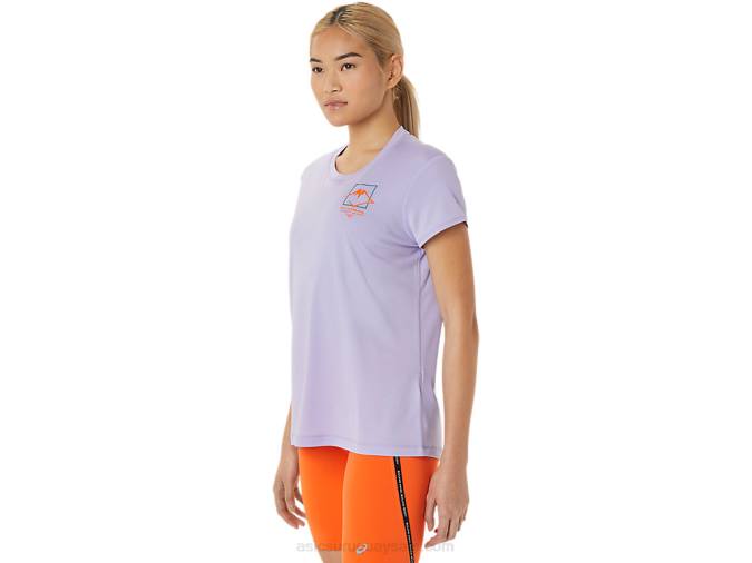 Asics camiseta corta mujer logo fujitrail color vapor - Image 3