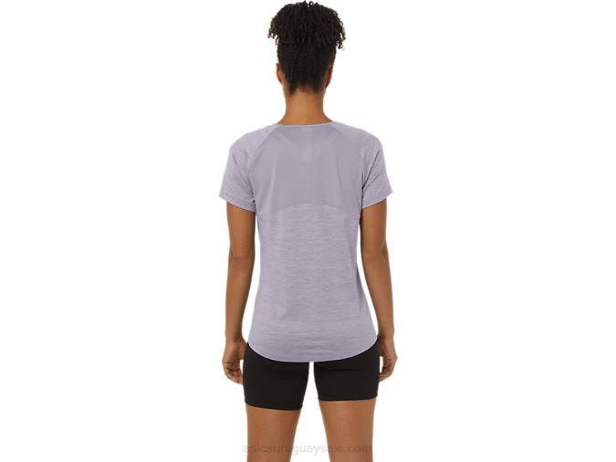 Asics camiseta corta mujer violeta anochecer estilo ligero - Image 2