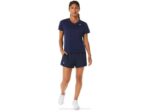 Asics camiseta corta rayas medianoche estilo femenino - Image 4