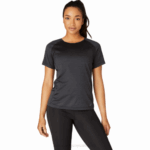 Asics camiseta corta rendimiento mujer negra 2LVJ4094