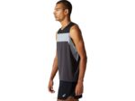 Asics camiseta de carrera masculina gris grafito negro alto rendimiento - Image 3