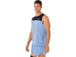 Asics camiseta de carrera masculina rendimiento negro azul armonía - Image 3