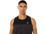 Asics camiseta de carrera masculina rendimiento negro gris grafito - Image 4