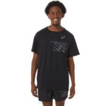 Asics camiseta de hombre con gráfico de meta negro